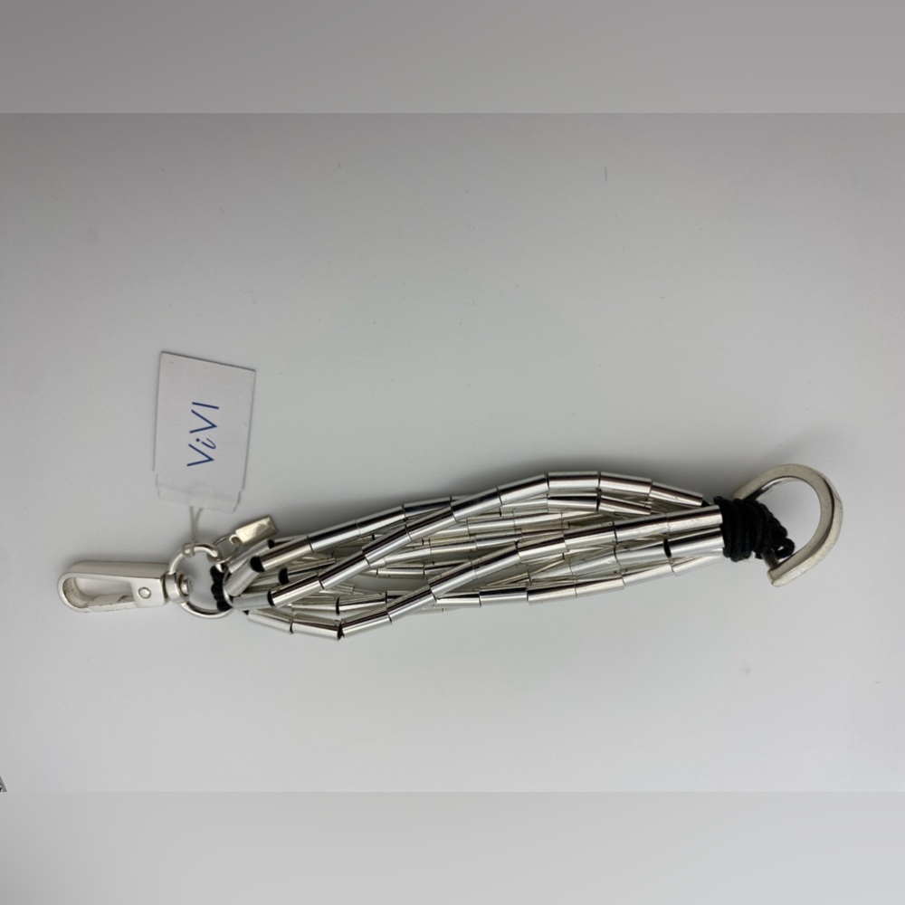 Vivi- Rhodium Plated Silver Bracelet With Large Lobster Claw Clasp